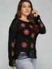 Halloween Pumpkin Cute Plus Size Sweaters -  