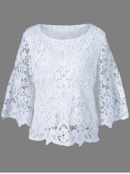 rosegal sheer blouse bell sleeve lace