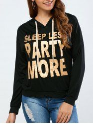 [12% OFF] Party More Jumper Hoodie | Rosegal