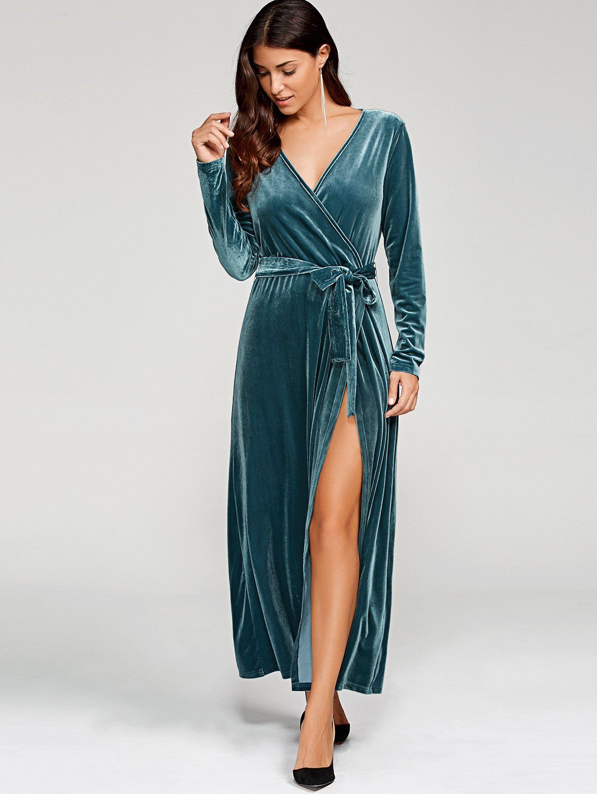 velvet knot dress