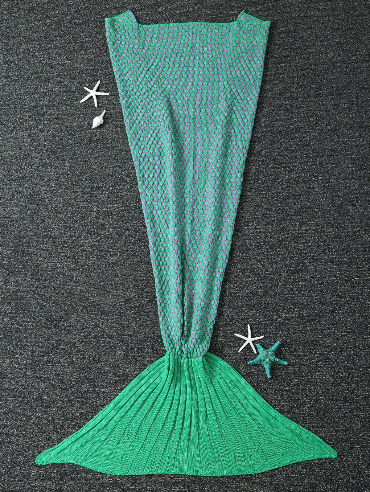 Buy Polka Dot Design Bed Sleeping Bag Knitted Wrap Sofa Mermaid Blanket  