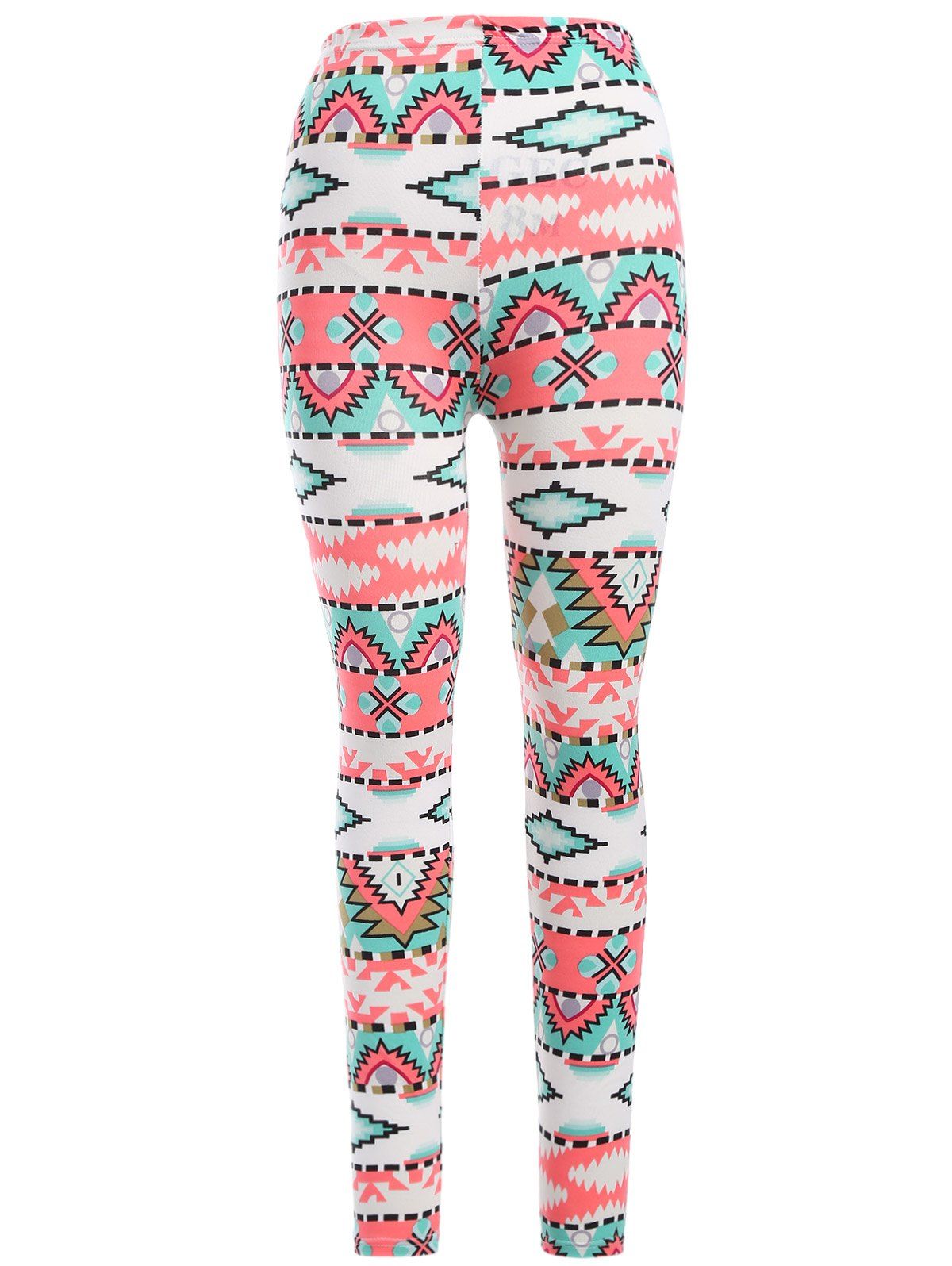 2018 Stretchy Christmas Print Leggings In Green One Size | Rosegal.com
