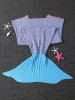 Thicken Knitted Dot Sleeping Bag Kids Wrap Sofa Mermaid Blanket -  