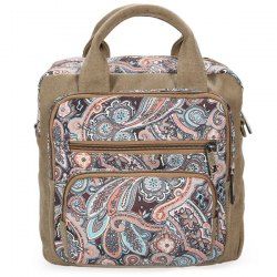 Ethnic Style Canvas Paisley Print Backpack