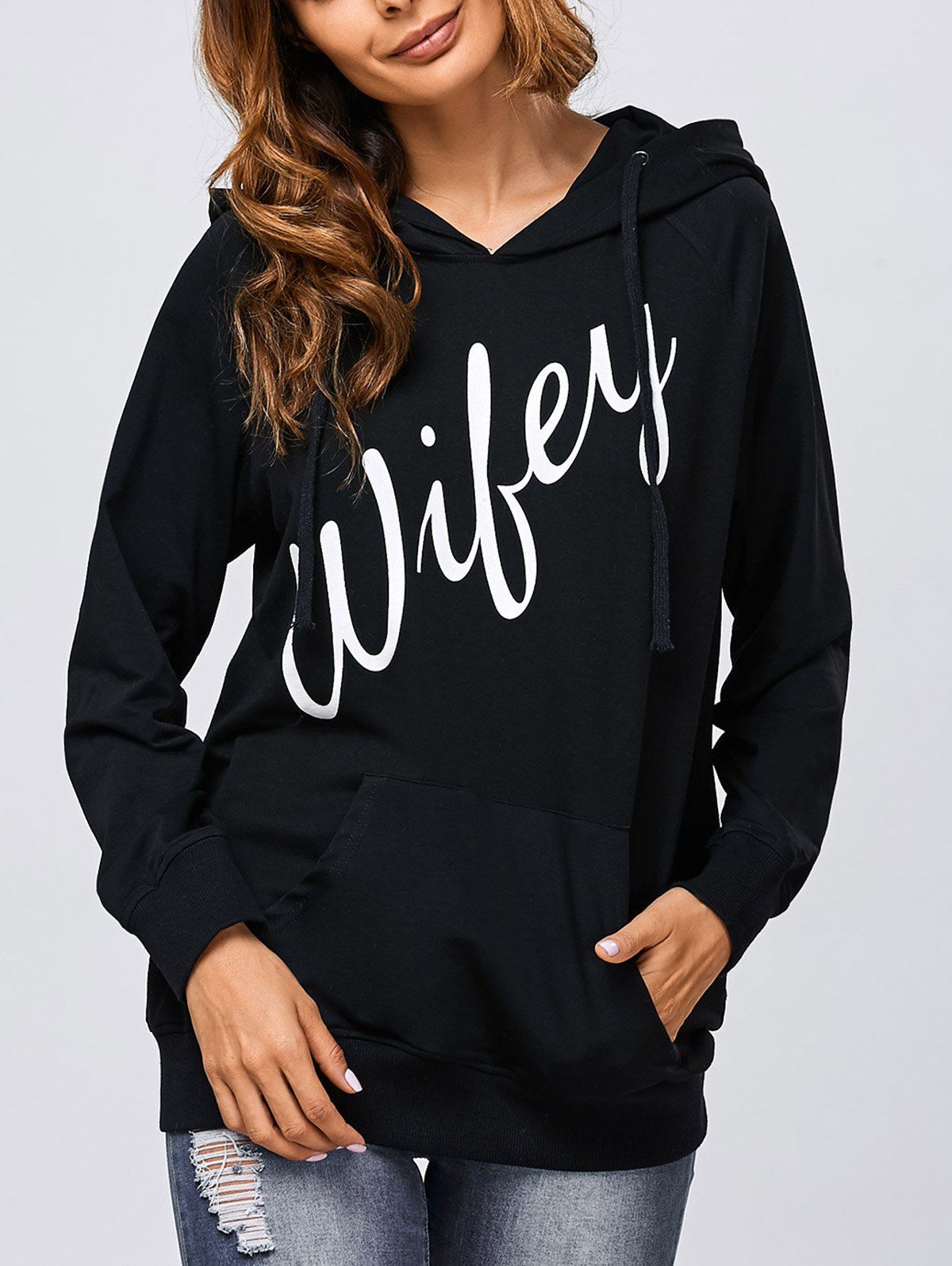 [88% OFF] Kangaroo Pocket Funny Hoodie | Rosegal