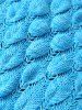 Couverture Enveloppante Douce Queue de Sirène Tricotée Écailles de Poisson Antipilling - Bleu 