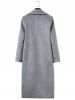 Fitted Twin Pockets Wool Coat -  