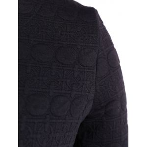 Black 2xl Polka Dot Jacquard Plus Size T-shirt | RoseGal.com