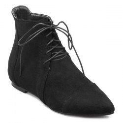 pointed toe ankle boots flat