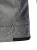 Petit Grille Zipper Agrémentée stand Collar Jacket - Gris XL