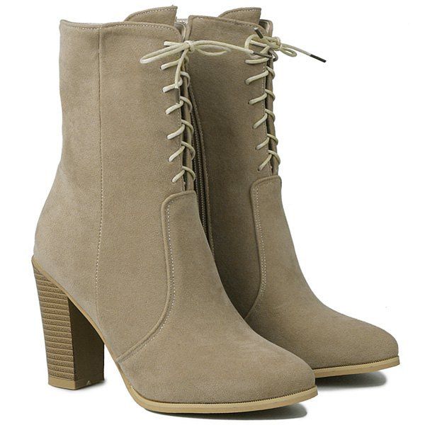 short chunky heel boots