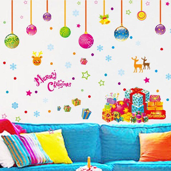 

Colorful Merry Christmas Removable Children's Room Wall Stickers
