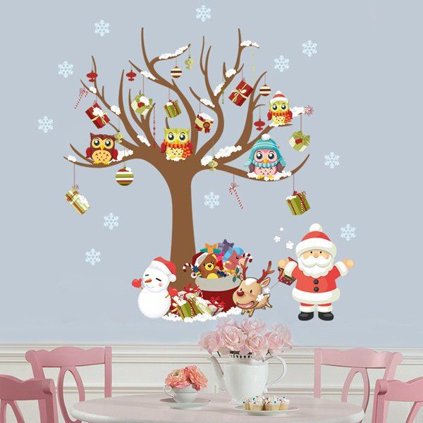 

2PCS Merry Christmas Tree Removable Wall Stickers For Nursery, Colorful