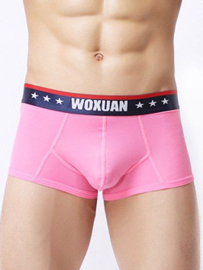 

Stars Edging Boxer Brief, Rose red