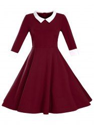 flare gown with collar