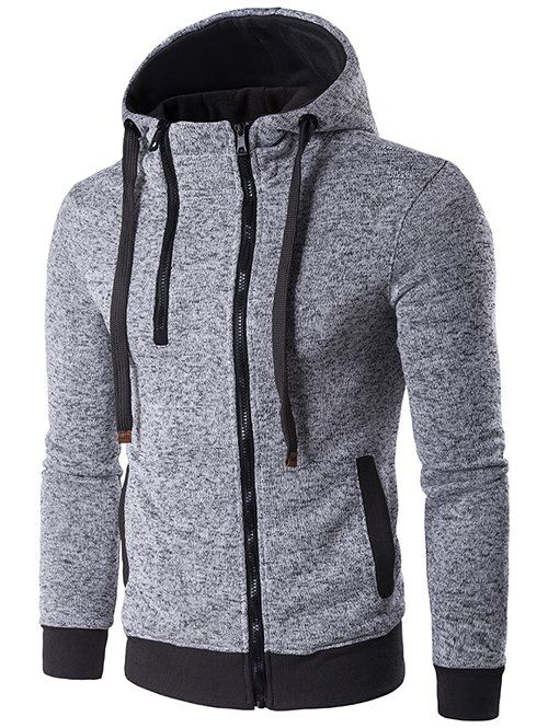 double zipper hoodie