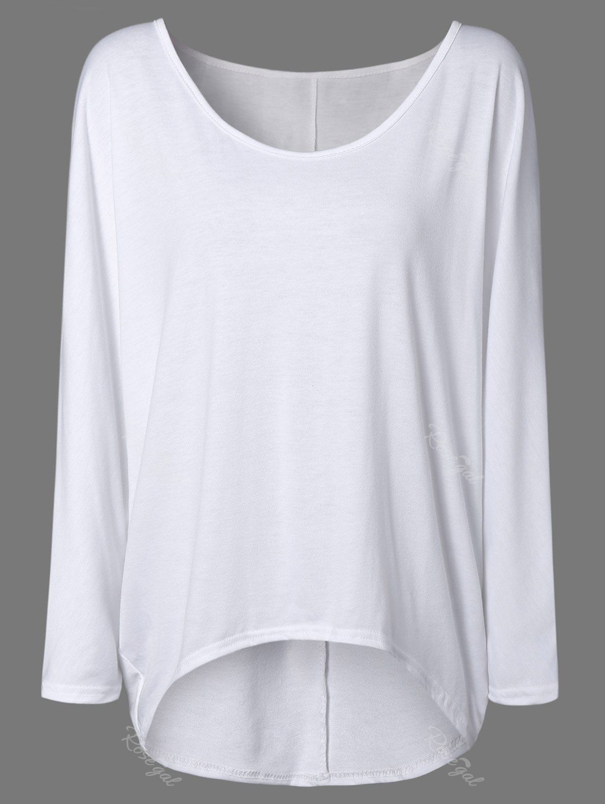 plus size plain white t shirt