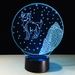 3D Visual 7 Color Changing Aries Shape LED Night Light -  