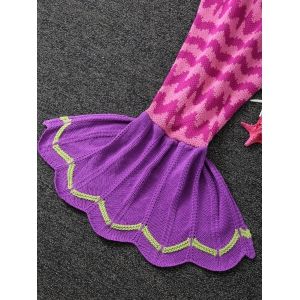 Soft and Comfortable Wavy Design Knitted Fish Tail Blanket