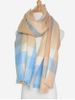 Outdoor Check Pattern Fringed Shawl Scarf -  