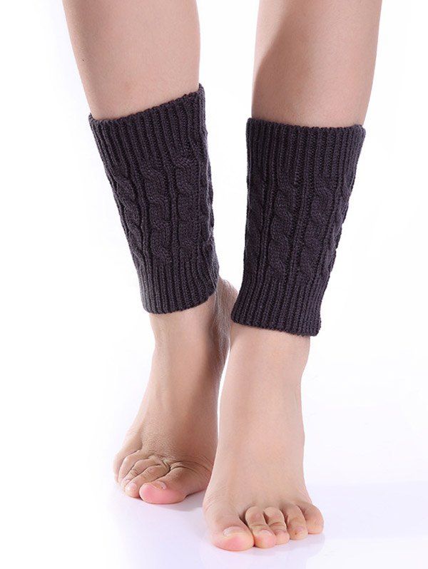 

Cable Knitted Boot Cuffs, Deep gray