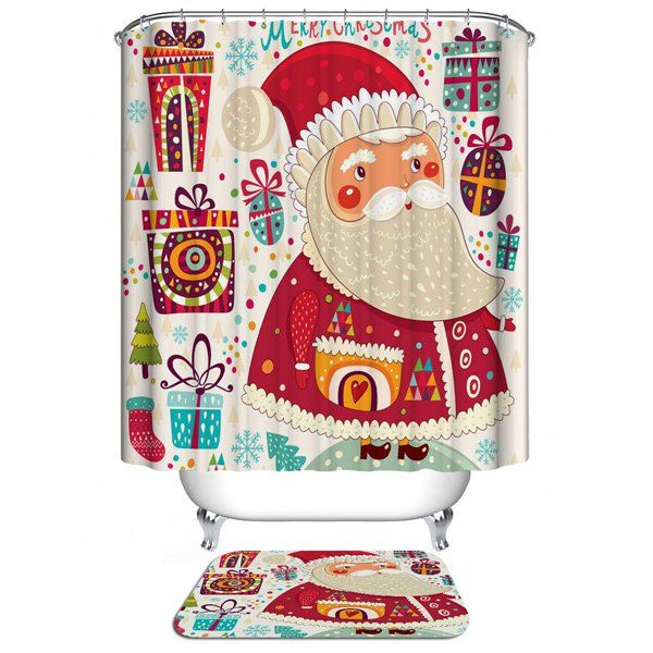 

Polyester Waterproof Christmas Gift Washable Bathroom Curtain, Colorful