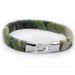 Vintage Camouflage Design Artificial Leather Bracelet -  