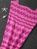 Soft and Comfortable Wavy Design Knitted Fish Tail Blanket -  