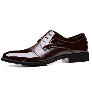Patent Leather Insert Formal Shoes