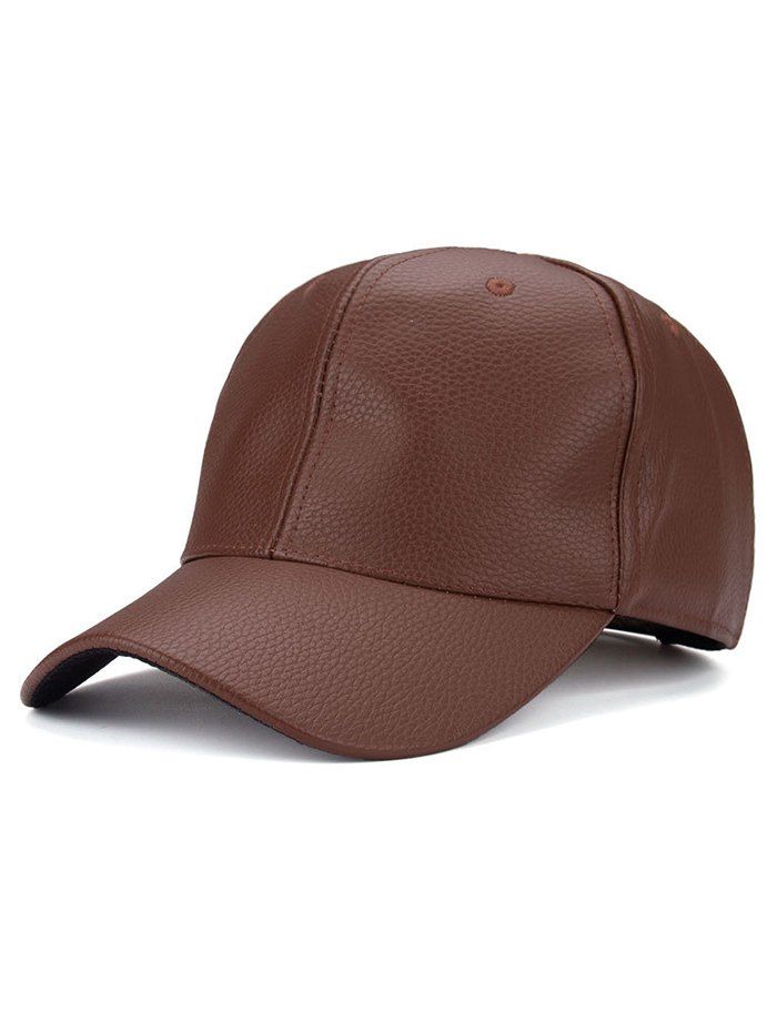 

Adjustable PU Trucker Snapback Baseball Hat, Coffee