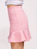 Flounce High Waist Skirt -  