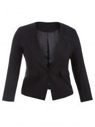Plus Size One Button Blazer