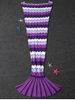 Warmth Wave Pattern Knitting Mermaid Tail Blanket -  