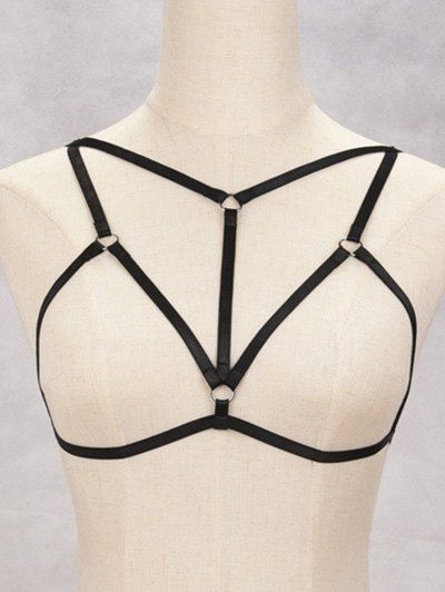 

Harness Bra Bondage Hollowed Body Jewelry, Black