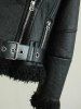 Fleece Asymmetrical Zip Winter Jacket -  