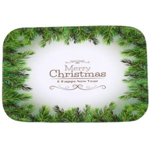 

Christmas Tree Antiskid Water Absorb Carpet For Bathroom, Green