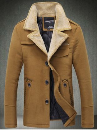 Epaulet Design Quilted Lining Pocket Woolen Jacket