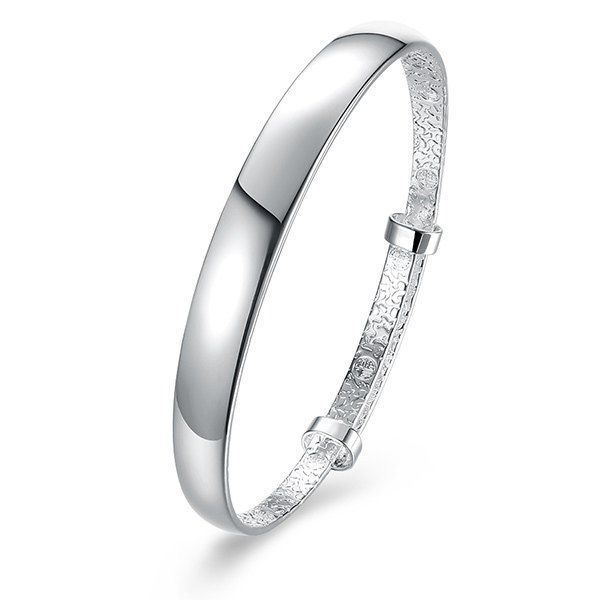 

Polished Adjustable Bracelet, Silver