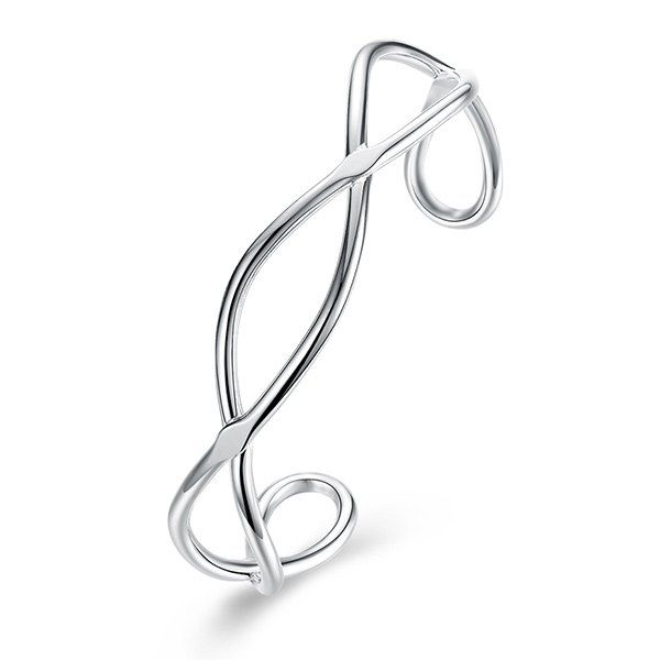 

Infinity Cuff Bracelet, Silver