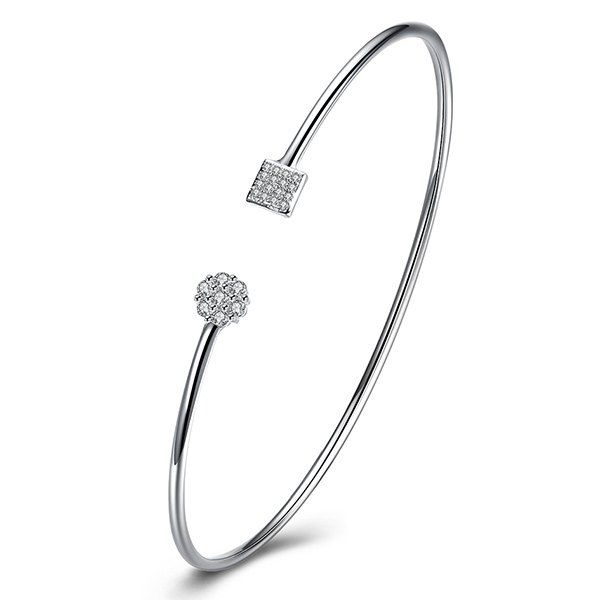 

Geometric Cuff Bracelet, Silver