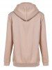 Inclined Zipper Drawstring Plus Size Hoodie -  