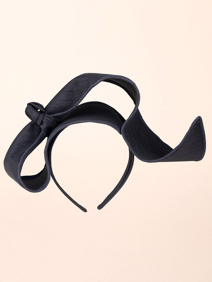 

Tie Wide Bowknot Wrap Headband, Black