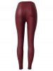 high waist faux leather skinny pants