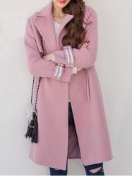 Varsity Striped Wrap Coat -  