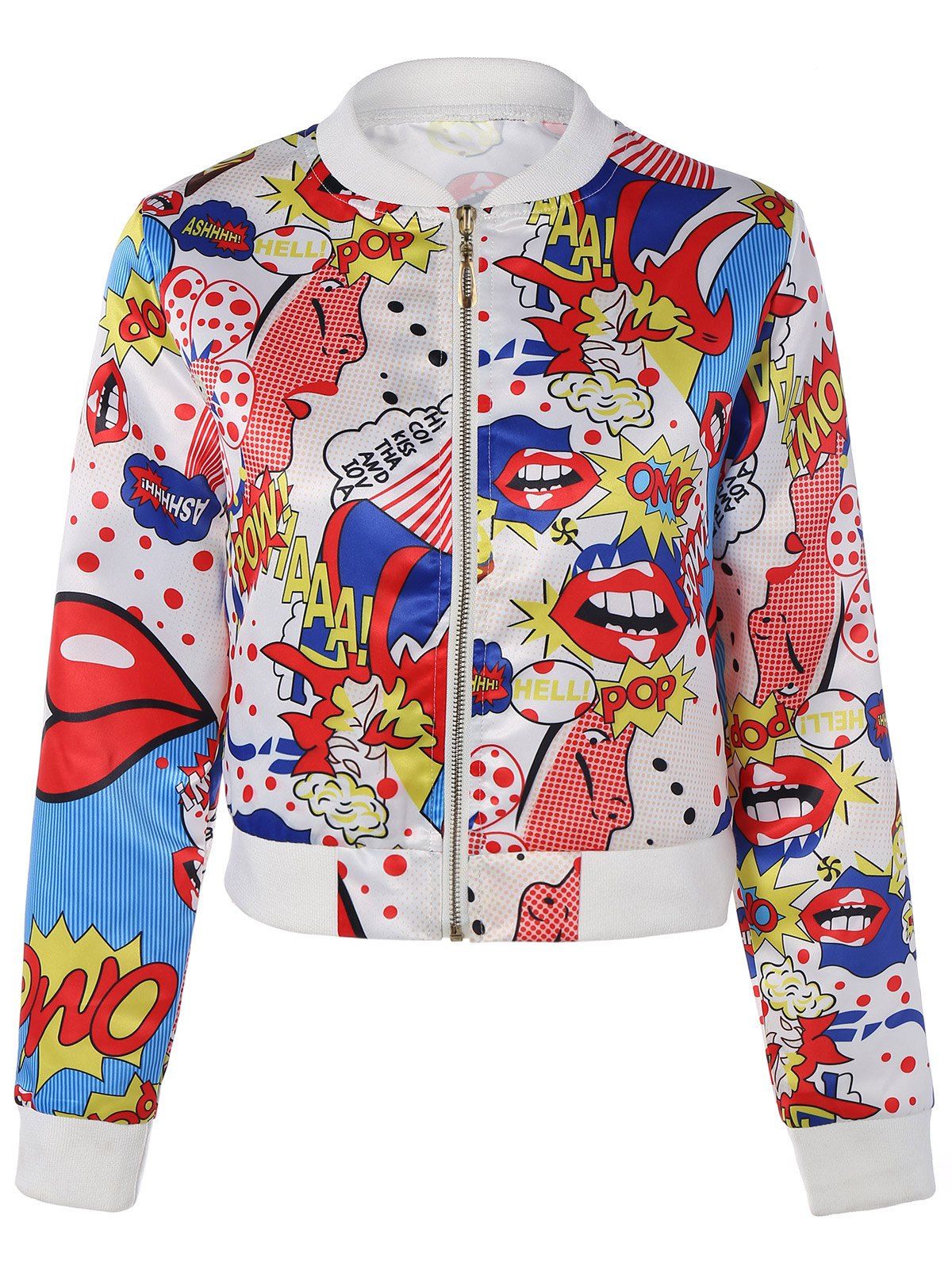 Outfit Funny Cartoon Print Bomber Jacket  