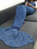 Keep Warm Acrylic Knitted Sofa Mermaid Tail Style Blanket -  