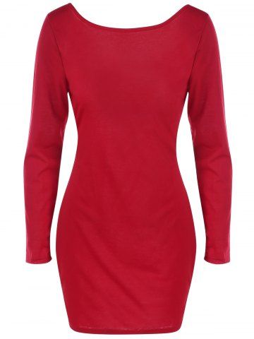 2018 Crossback Bodycon Dress In Red Xl | Rosegal.com