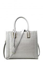 Crocodile Embossed Pendant Handbag