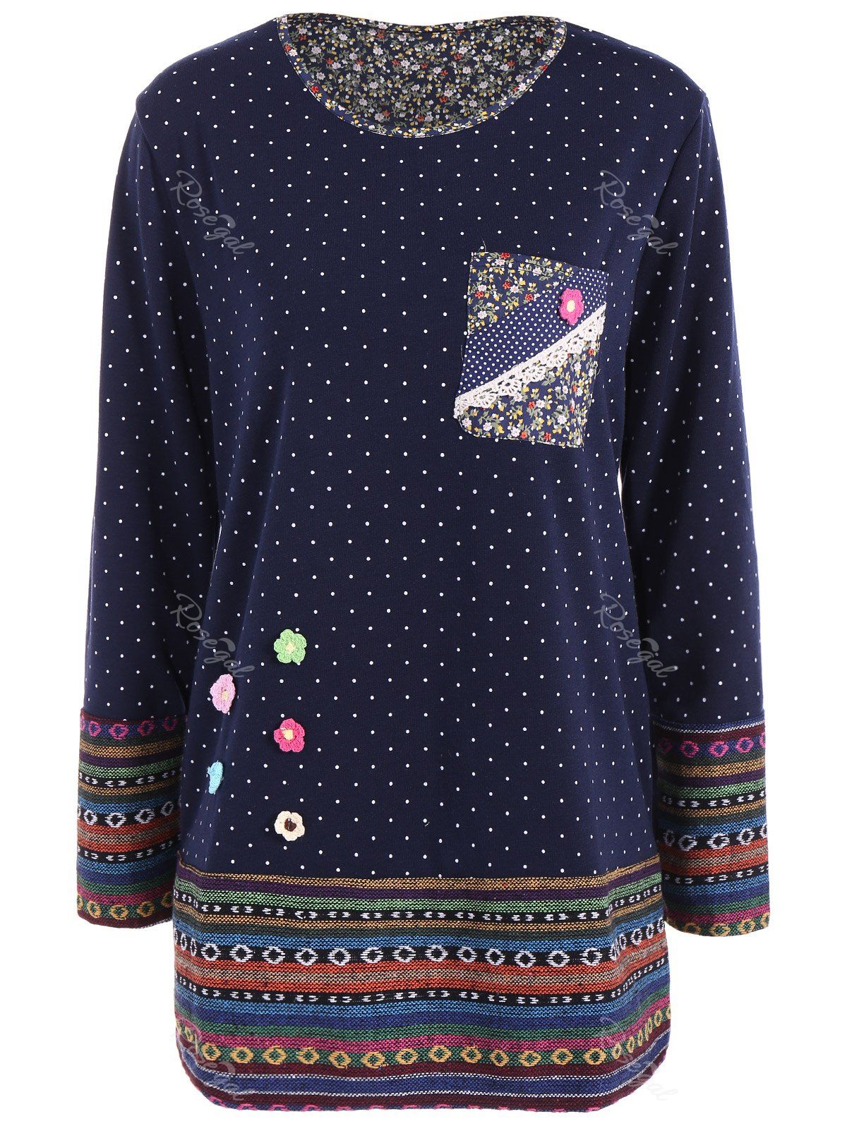 

Casual Plus Size Print Mini Shift Dress, Purplish blue