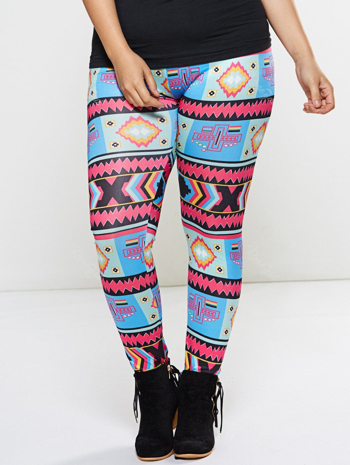 plus size patterned leggings